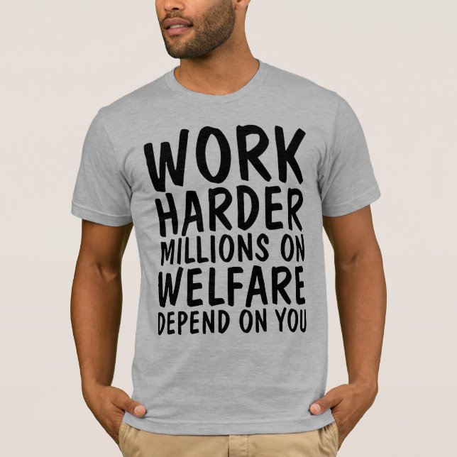 ARBEITSHARDERMILLIONEN ÜBER DAS WOHLBEFINDEN JE NA T-Shirt (Vorderseite)