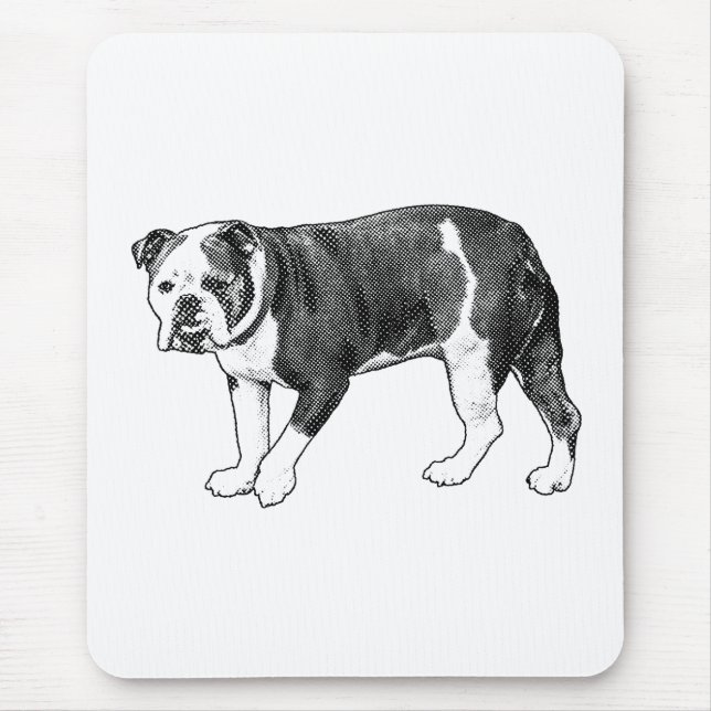 Arbeitskollege, Bulldogge Dot-Mauspad Mousepad (Vorne)