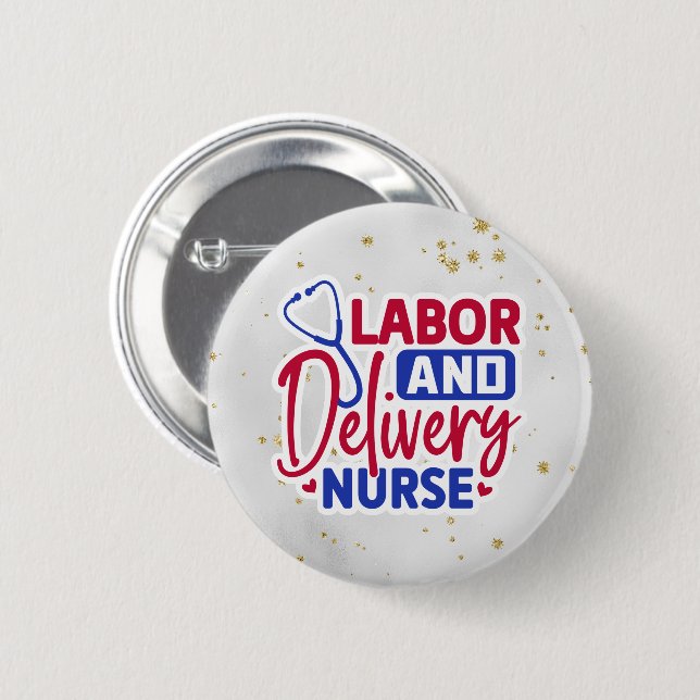 Arbeitskräfte- und Lieferkrankenversorgung | Grau  Button (Vorne & Hinten)