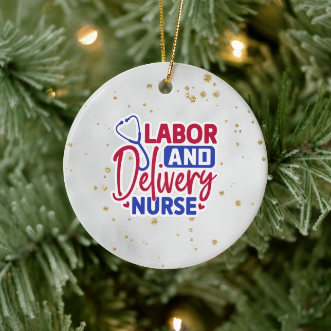 Arbeitskräfte- und Lieferkrankenversorgung | Grau  Keramik Ornament (Baum)