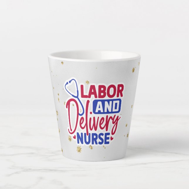 Arbeitskräfte- und Lieferkrankenversorgung | Grau  Milchtasse (Vorderseite)