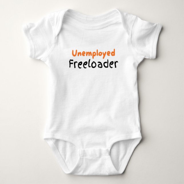 Arbeitslose Freeloader Funny Baby Kinder Teens Kin Strampler (Vorderseite)
