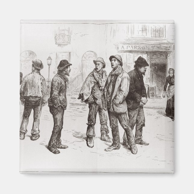 Arbeitslose in London 2 Magnet (Vorne)