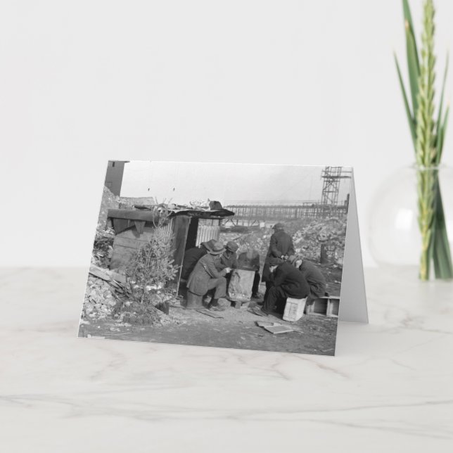 Arbeitslose und Obdachlose 1938 Feiertagskarte (Vorderseite)