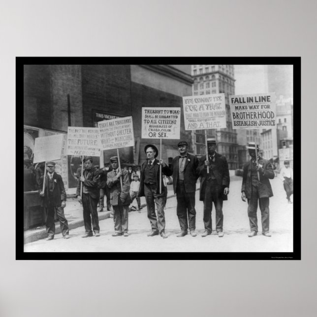 Arbeitslosenparade NYC 1909 Poster (Vorne)
