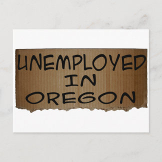 ARBEITSLOSIGKEIT IN OREGON POSTKARTE