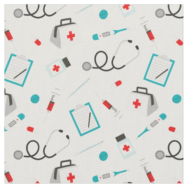 Arbeitsmaterial für niedliche Krankenschwestern Stoff (Nahaufnahme)