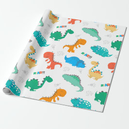ARBEITSPAPIER: DINOSAURS GESCHENKPAPIER