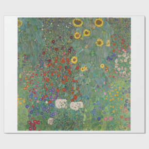 ARBEITSPAPIER: GUSTAV KLIMT: FARM GARDEN GESCHENKPAPIER