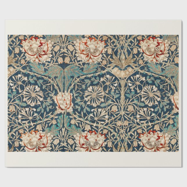 ARBEITSPAPIER: WILLIAM MORRIS : HONEYSUCKLE GESCHENKPAPIER (Flach)