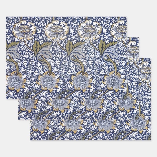 ARBEITSPAPIER : WILLIAM MORRIS : KENNET GESCHENKPAPIER SET (Set)