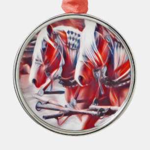 Arbeitspferde Ornament Aus Metall