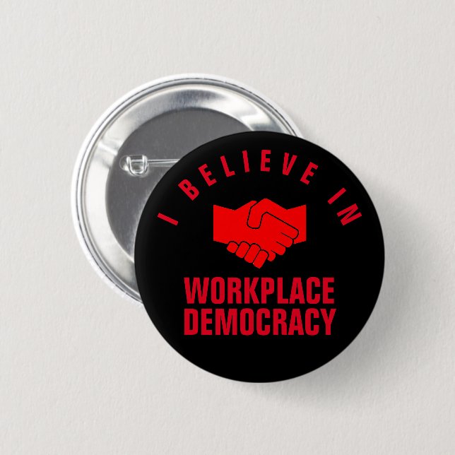 Arbeitsplatzdemokratie Button (Vorne & Hinten)