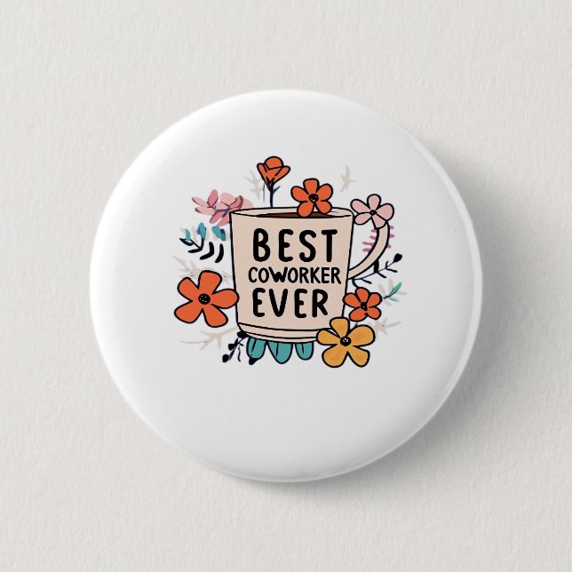 Arbeitsplatzdynamik Bester Coworker je Klassik Button (Vorderseite)