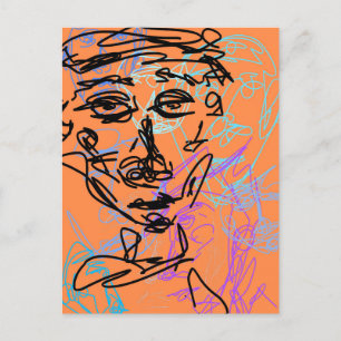 Arbeitsskizze für Funky Line Postkarte