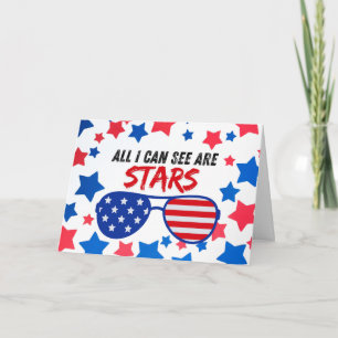 Arbeitstag Sehen Sterne Patriotische Sonnenbrille Karte