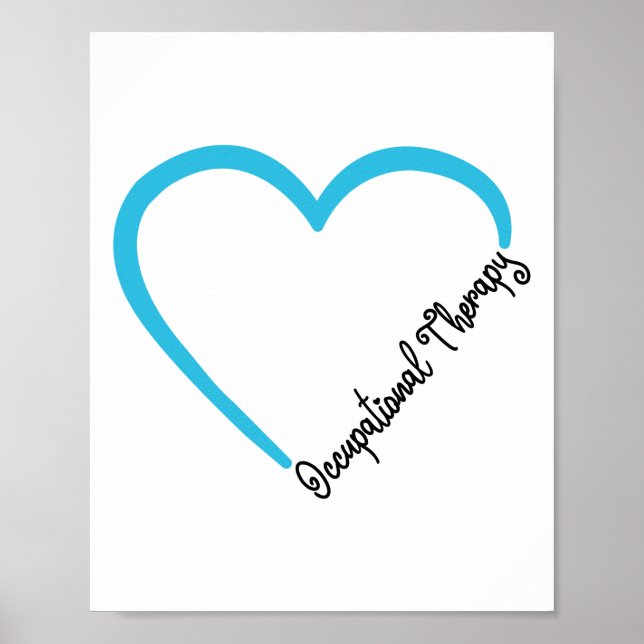 Arbeitstherapeut Herz Poster (Vorne)