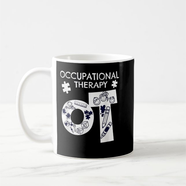 ArbeitstherapeutIn gibt Geschenke für die Berufsth Kaffeetasse (Links)