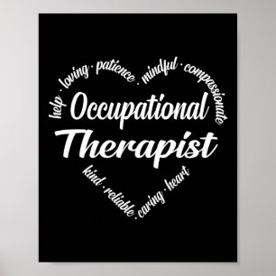 ArbeitstherapeutInnen-Herz-Word-Cloud Poster