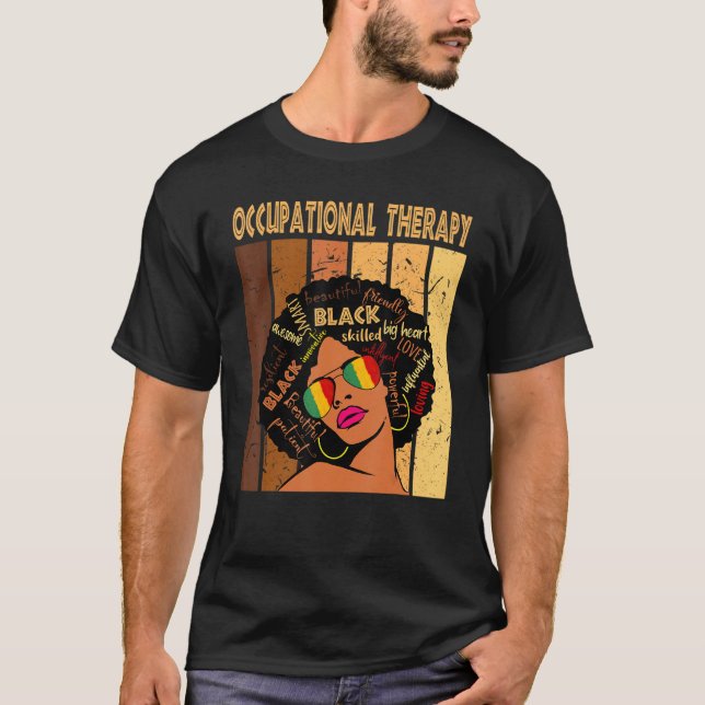 Arbeitstherapie Afro African Women Black Hist Afro T-Shirt (Vorderseite)