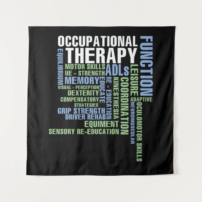 Arbeitstherapie für OT Monat Wandteppich (Vorderseite)