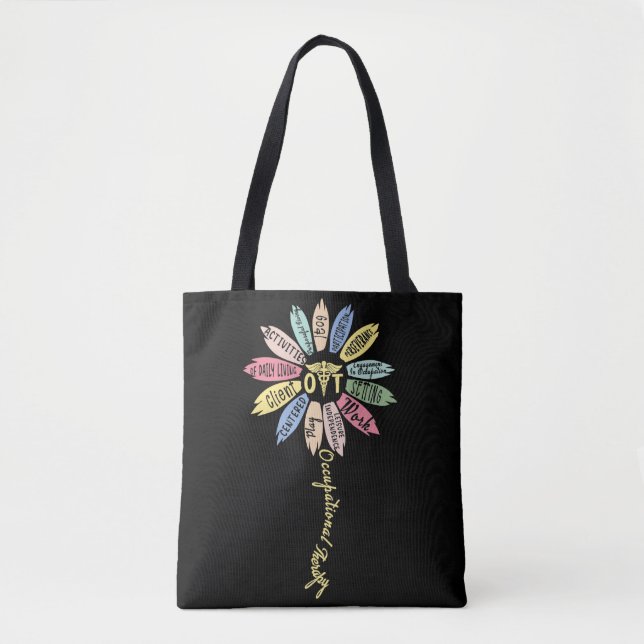 Arbeitstherapie Inspirierte OT-Monats-Blume Tasche (Vorderseite)