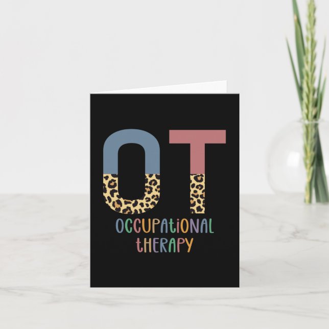Arbeitstherapie OT Cheetah Future OT Geschenke Karte (Vorderseite)