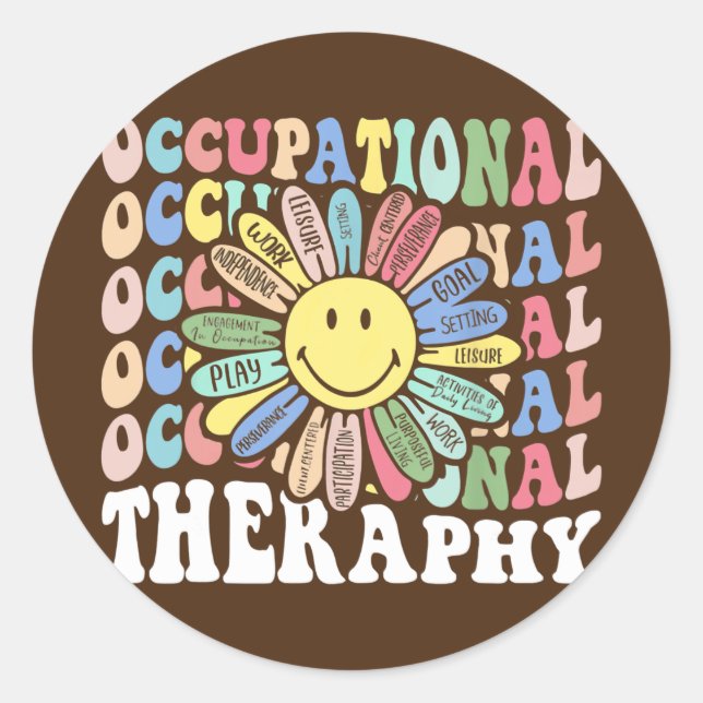 Arbeitstherapie OT-Therapeut Inspirierte OT Runder Aufkleber (Vorderseite)