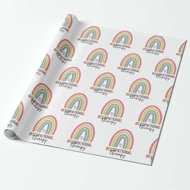 Arbeitstherapie OT Therapeut Regenbogen Geschenkpapier (Ungerollt)