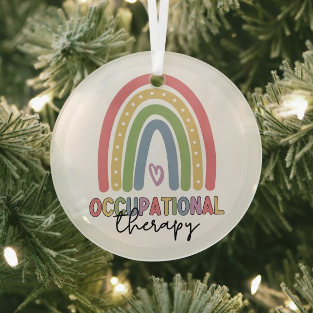Arbeitstherapie OT Therapeut Regenbogen Ornament Aus Glas (InSitu)