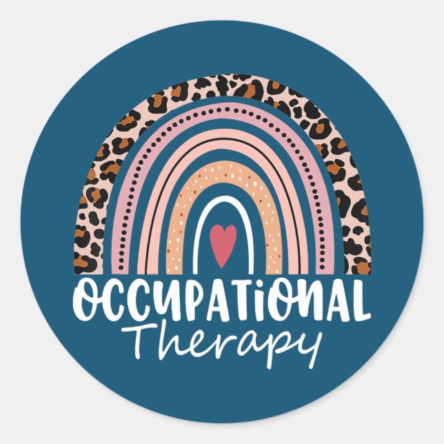 Arbeitstherapie OT-Therapeut Runder Aufkleber (Vorderseite)