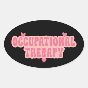 Arbeitstherapie Ovaler Aufkleber