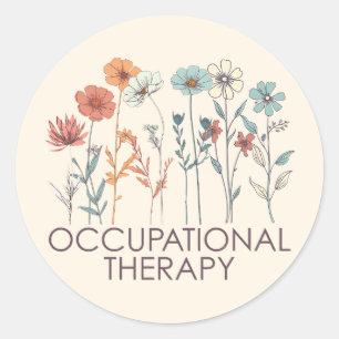 Arbeitstherapie Runder Aufkleber