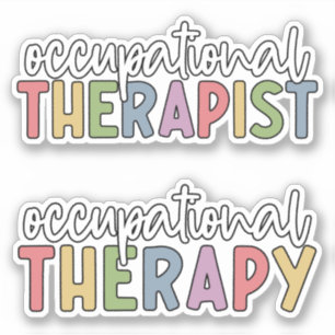 Arbeitstherapie und Arbeitstherapeut Aufkleber