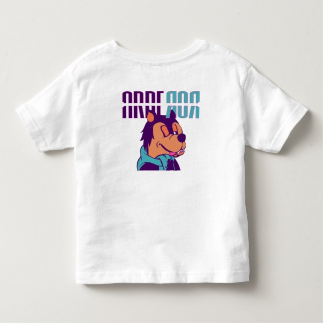 Arberor Cartoon Kleinkind Fine Jersey T - Shirt (Rückseite)