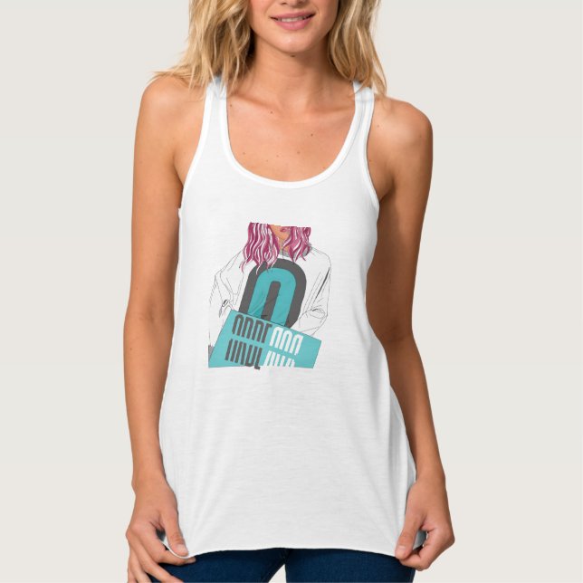 Arberor Women's Flowy Racerback Tank Top (Vorderseite)