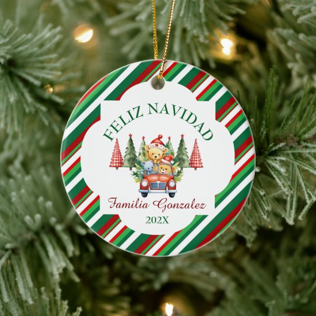 Árbol español de navidad y bosques keramik ornament (Baum)