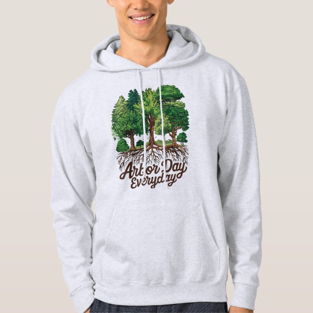 Arbor Day Everyday Earth Planet Happy Arbor Day Hoodie (Vorderseite)