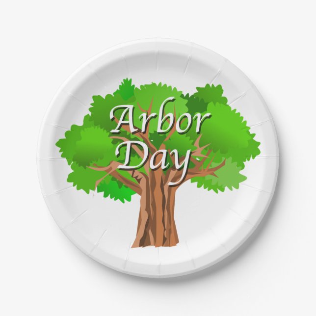 Arbor Day Holiday Pappteller (Vorderseite)