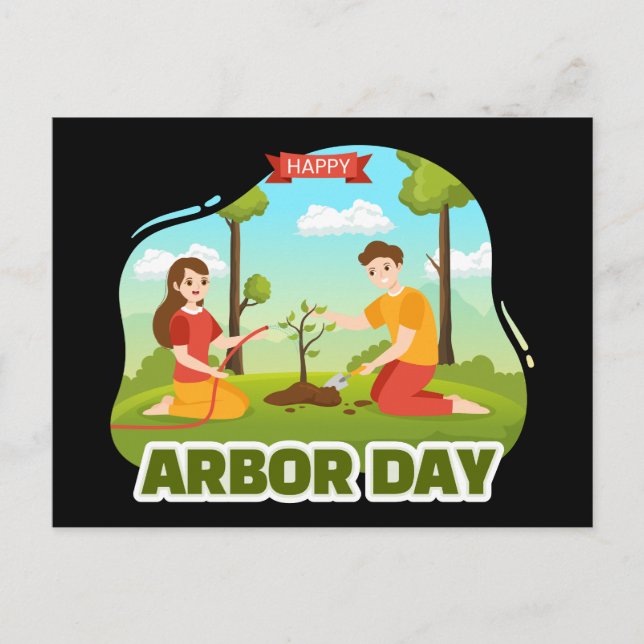 Arbor Day Postcard Postkarte (Vorderseite)