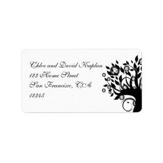 Arborescence de Étiquette de adresse Mariage noir