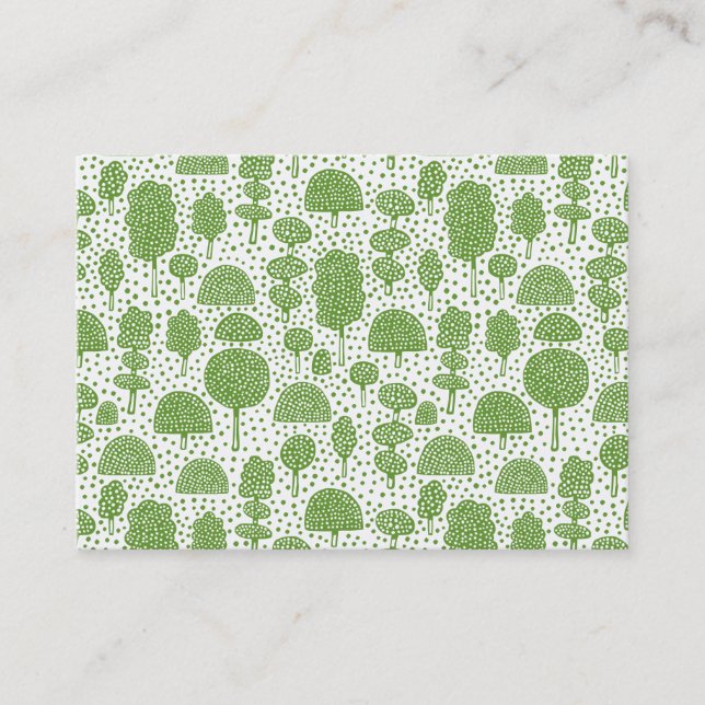‎ Arboretum 230715 - Avocado Green on White Visitenkarte (Vorderseite)
