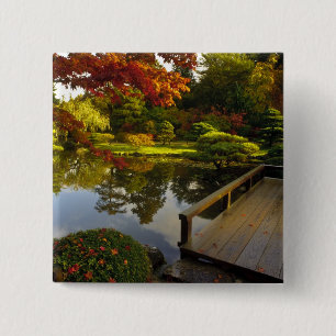 Arboretum, Japanischer Garten, Seattle, Washington Button