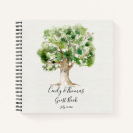 Arboretum rustique Chêne Arbre Monogramme Livre d'