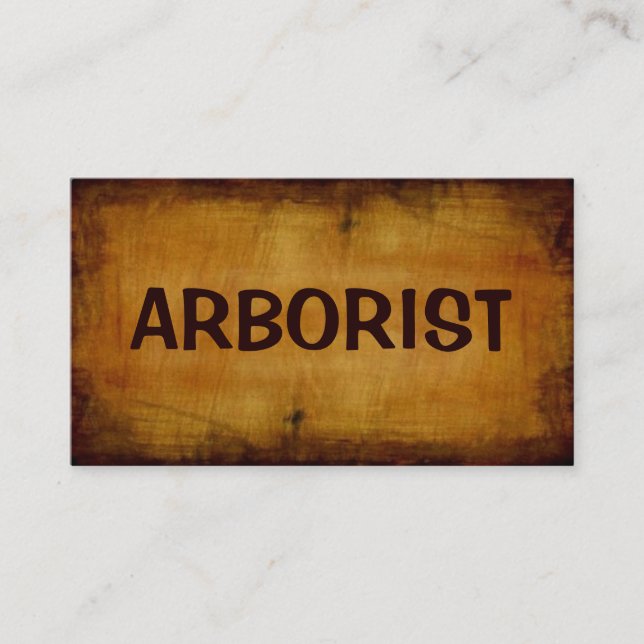 Arborist Antiquitätenkarte Visitenkarte (Vorderseite)