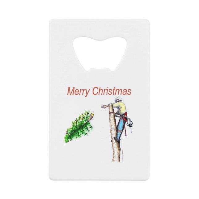 Arborist Chainsaw Baum Chirurg Geschenk Weihnachte Geldbeutel Flaschenöffner (Vorderseite)