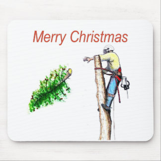 Arborist Chainsaw Baum Chirurg Geschenk Weihnachte Mousepad