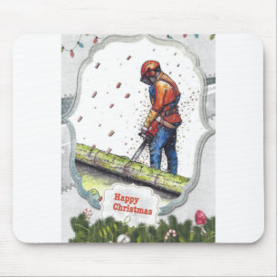 Arborist Chainsaw Baum Chirurg Geschenk Weihnachte Mousepad