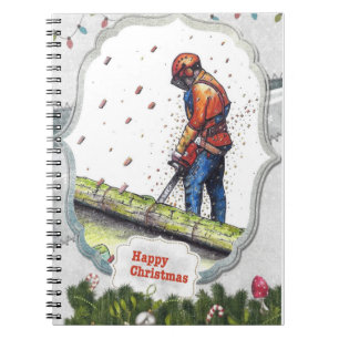 Arborist Chainsaw Baum Chirurg Geschenk Weihnachte Notizblock
