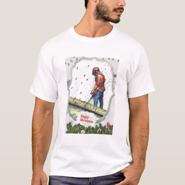 Arborist Chainsaw Baum Chirurg Geschenk Weihnachte T-Shirt (Vorderseite)